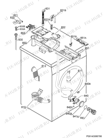 Взрыв-схема стиральной машины Electrolux FW43L8162 - Схема узла Hydraulic System 272